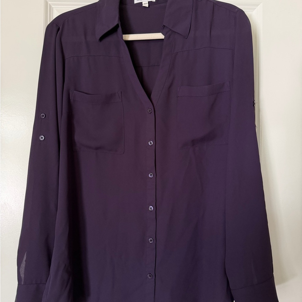 Express Deep Purple Portofino Shirt